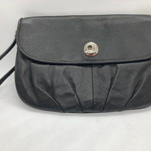 Black leather Coach clutch
